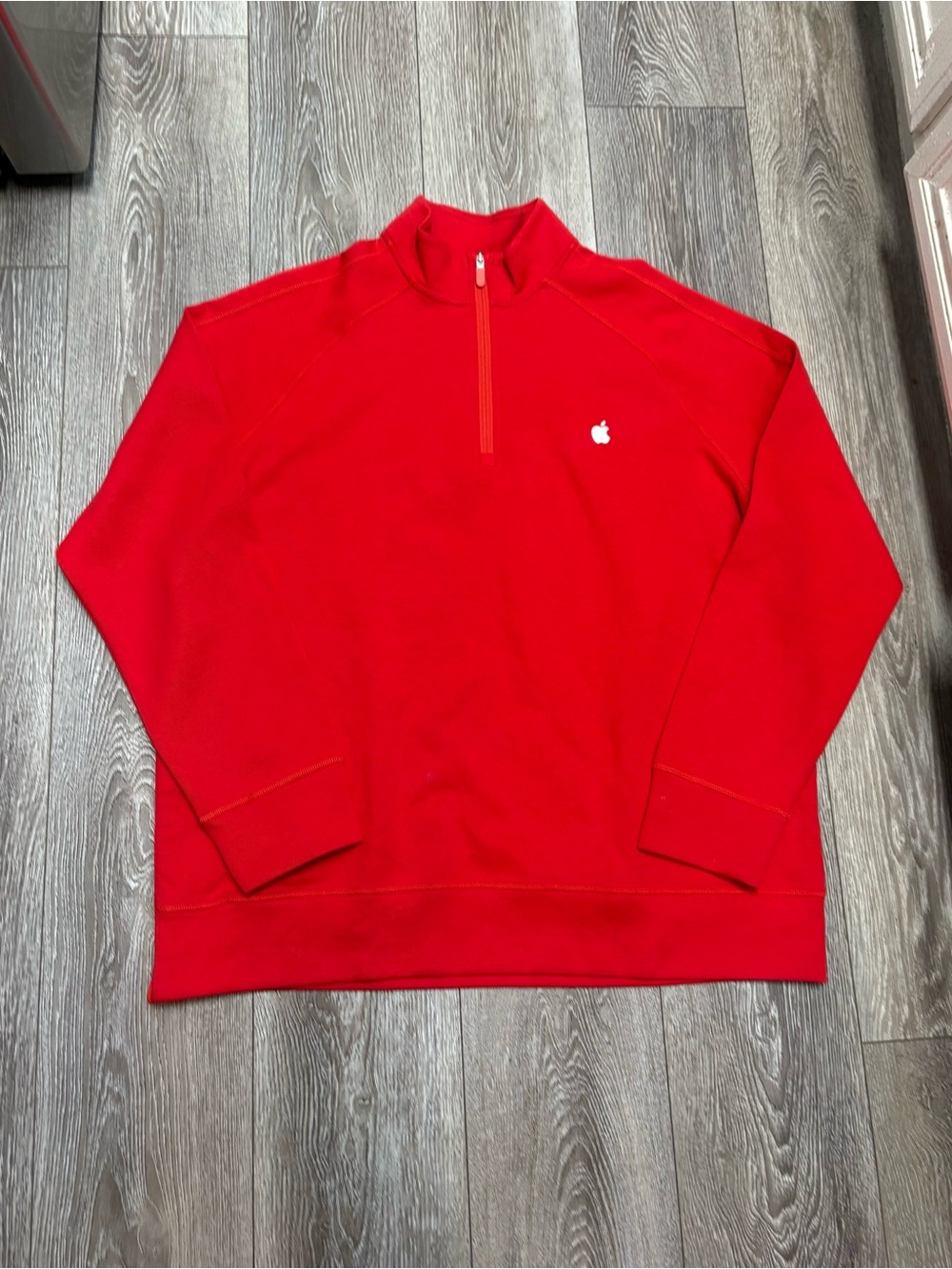 Apple Red Half-Zip Men's Sweater Pullover